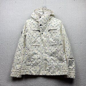 Y2K Burton Jacket Women's M Dryride Hooded Snowboard Ski Coat Party Confetti AOP